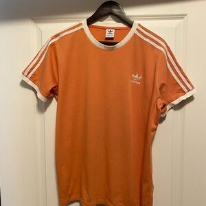 Adidas Women’s Short Sleeve Tee in Orange and White